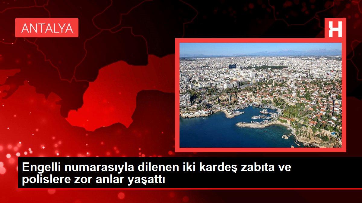Engelli numarasıyla dilenen iki kardeş zabıta ve polislere sıkıntı anlar yaşattı