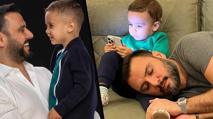 Alişan’dan oğlu Burak’la havuz pozu