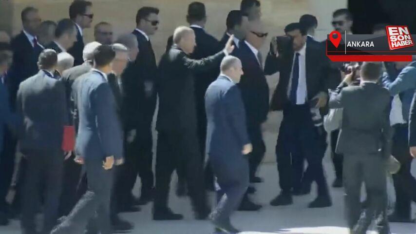 Anıtkabir’de Erdoğan’a takviye sloganları
