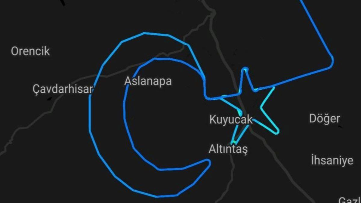 Bayraktar TB2, Kütahya üzerinde ay-yıldız çizdi