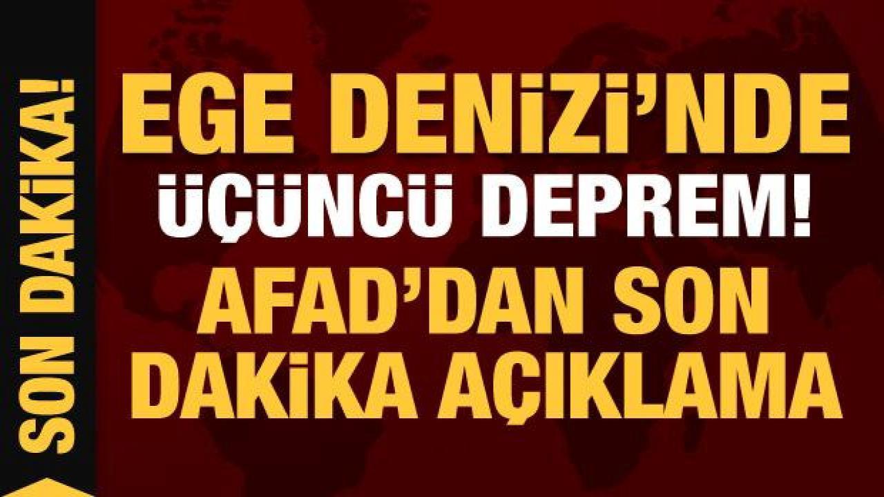 Ege’de 5.1, 4.7 ve 4,5 büyüklüğünde üç deprem: İzmir ve Aydın’da hissedildi