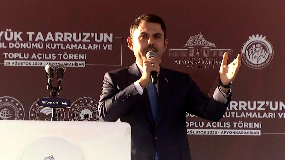 Murat Kurum Afyonkarahisar’da toplu açılış merasimine katıldı