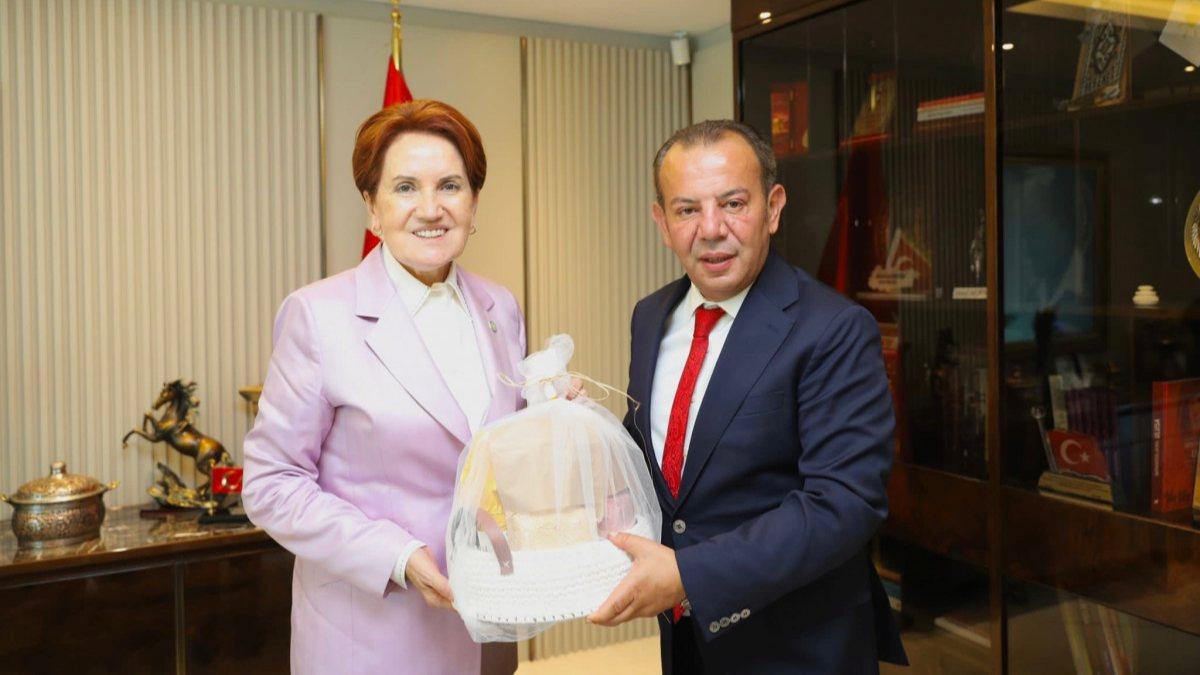 Tanju Özcan, Meral Akşener’i ziyaret etti