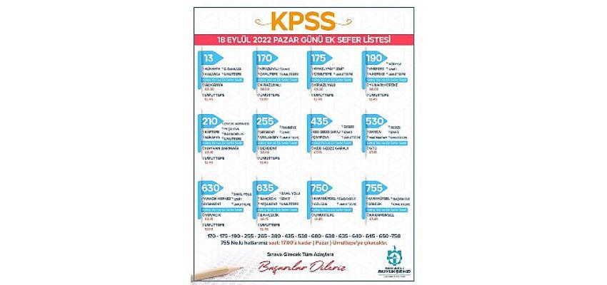 Kocaeli Büyükşehir’den KPSS için ek sefer