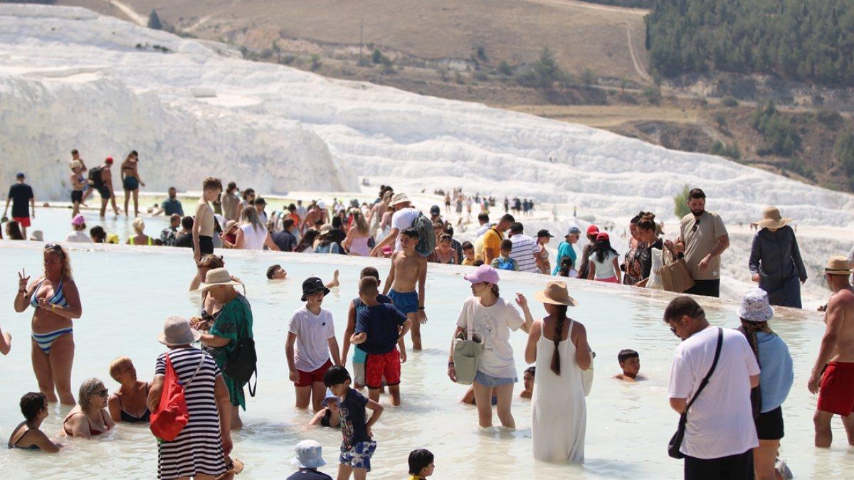 Pamukkale’yi birinci 8 ayda 1 milyon kişi ziyaret etti