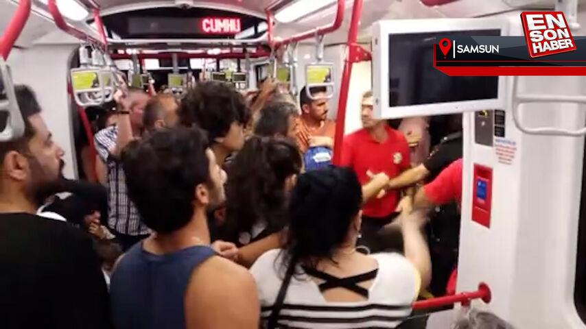 Samsun’da tramvayda gerginlik: Çevik kuvvet olaya müdahale etti