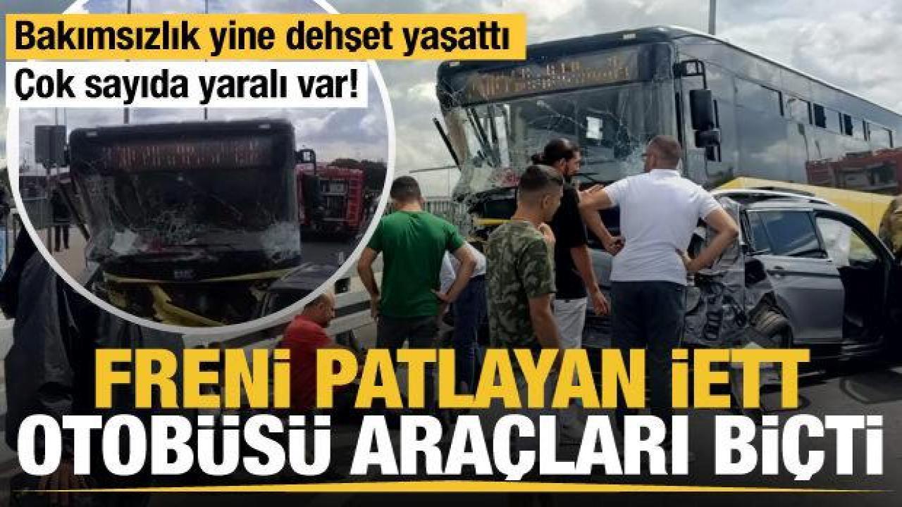 Son Dakika: Yenikapı’da freni patlayan İETT otobüsü çok sayıda araca çarptı!