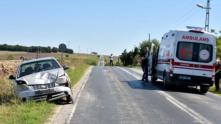 Edirne’de otomobiller çarpıştı: 4 yaralı