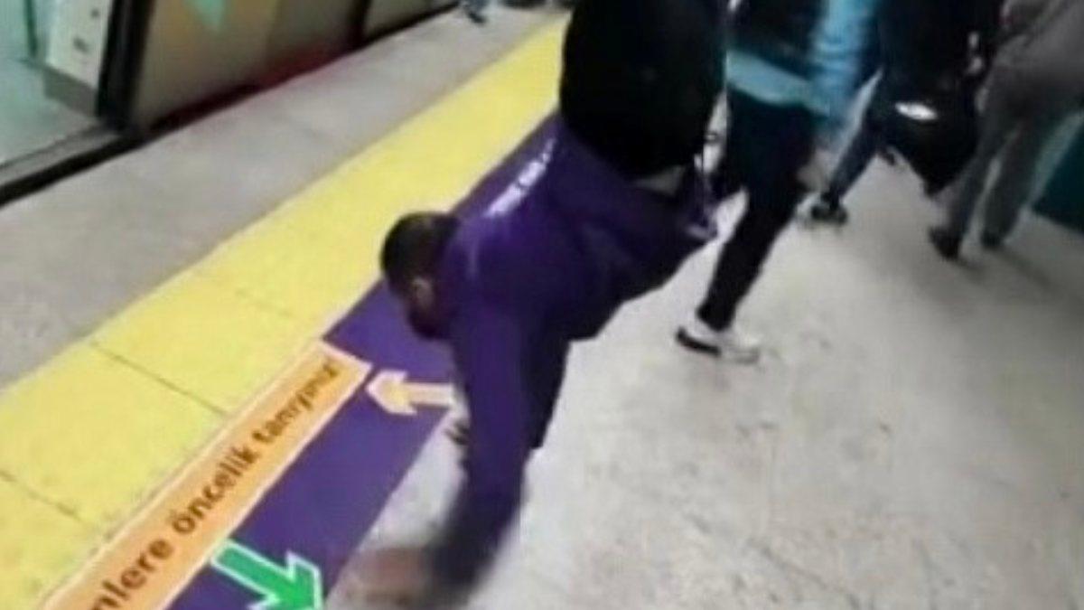 Kadıköy’de akrobatik metro seyahati kamerada