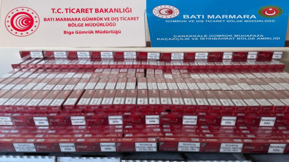 Çanakkale’de Panama bayraklı gemide binlerce paket kaçak sigara ele geçirildi