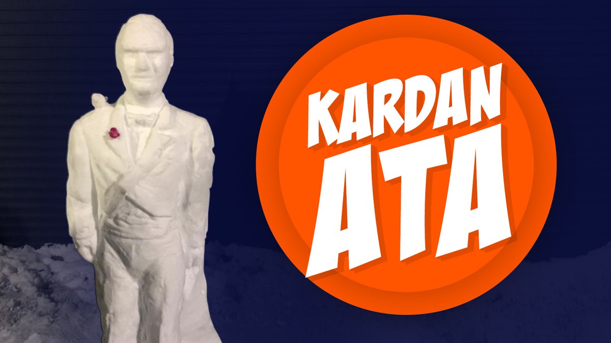 Ordu’da bir genç kardan Atatürk yaptı