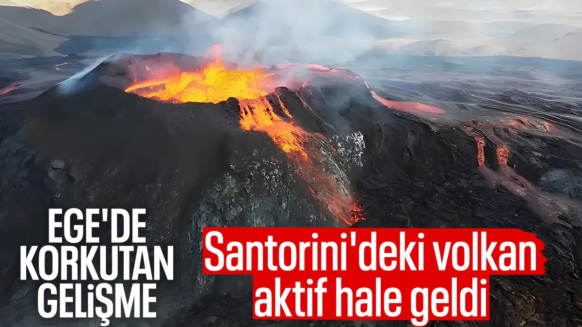 Santorini’deki Yeni Kameni volkanı faaliyete geçti!