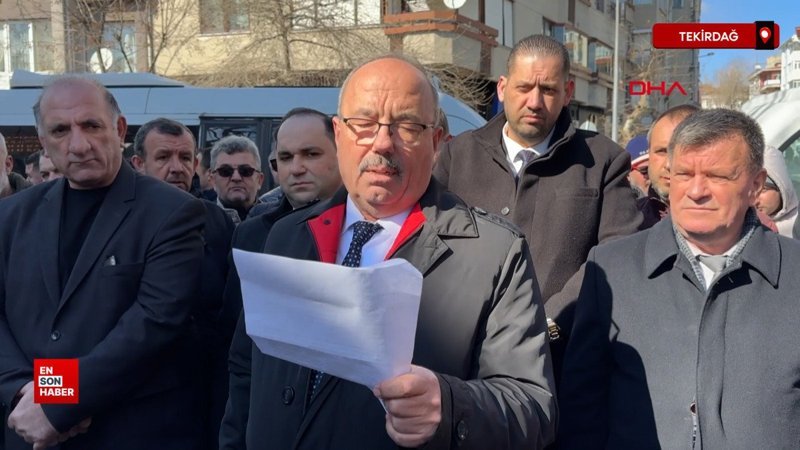 Tekirdağ’da 11 ilçenin şoförler odası başkanları, UKOME kararlarını protesto etti