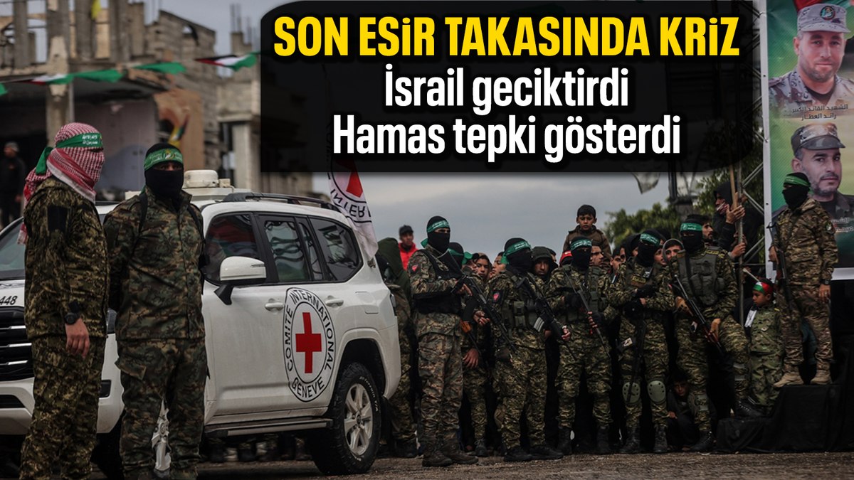 Esir takasının yedinci turunda İsrail mahkumların teslimini erteledi