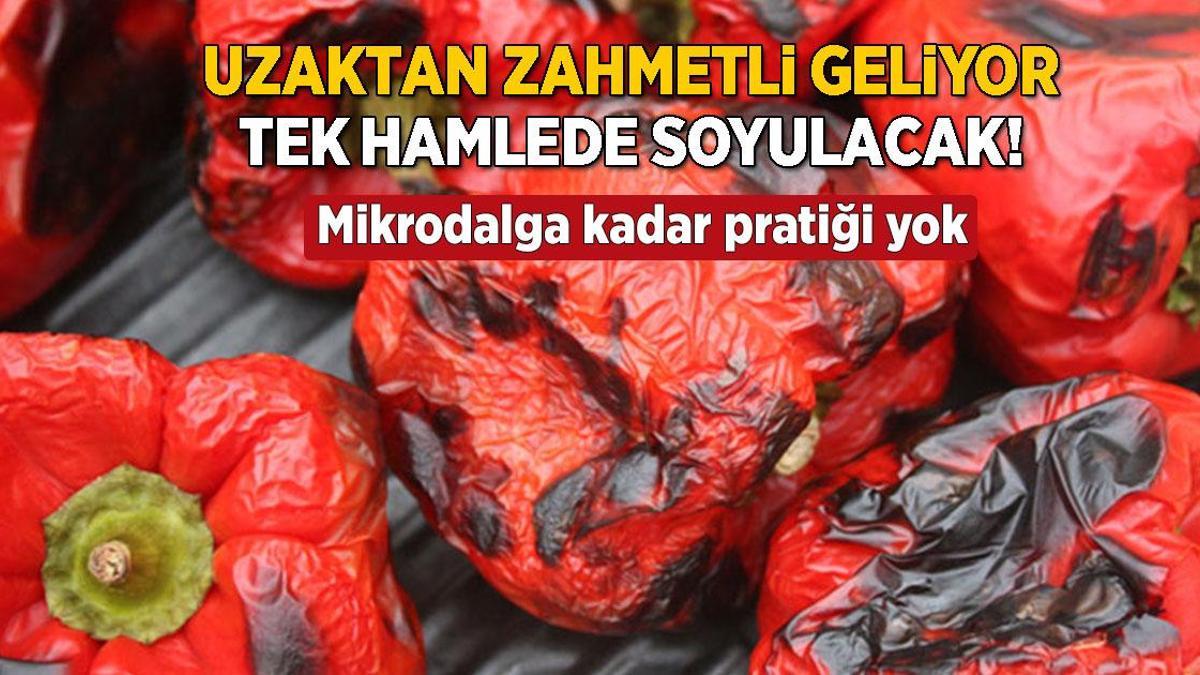 Biber kabuğunu fıstık gibi soyma yöntemi! Hiçbir zahmeti yok, işin sırrı buzda