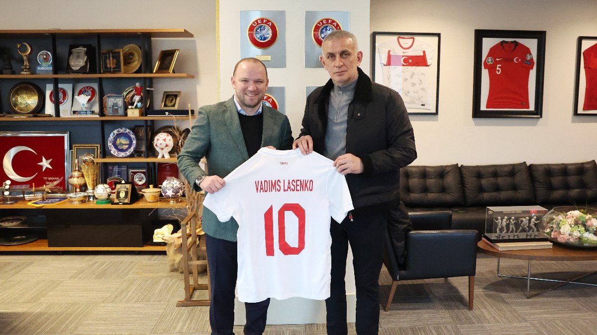 Letonya Futbol Federasyonu Başkanı’ndan, İbrahim Hacıosmanoğlu’na ziyaret