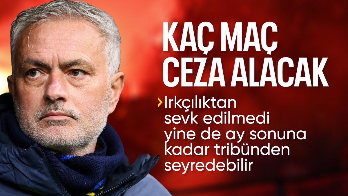 ”Maymun gibi zıpladılar” diyen Jose Mourinho kaç maç ceza alacak