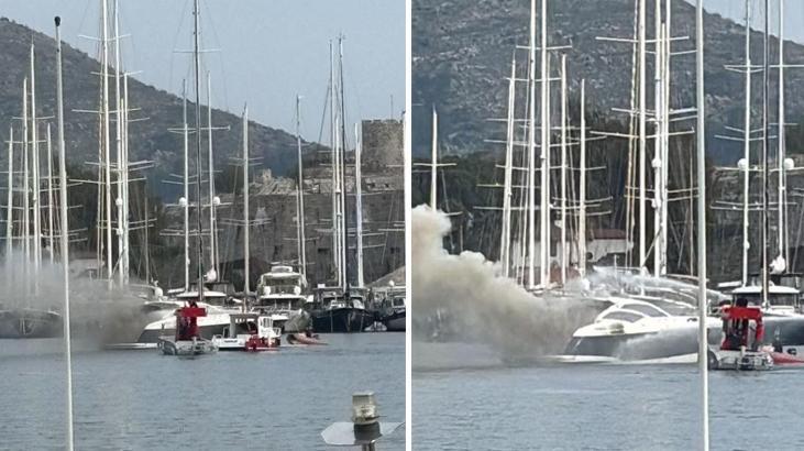Muğla Bodrum’da milyon dolarlık yat cayır cayır yandı